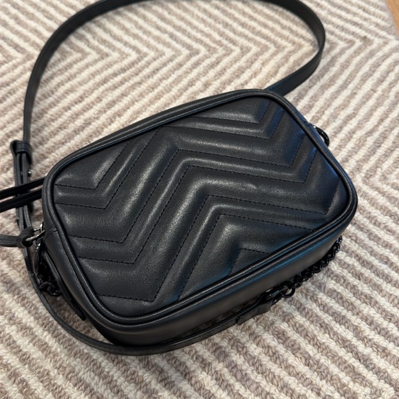 Gucci Marmot Mini Shoulder Bag Black Leather - Picture 14 of 16